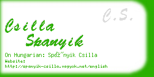 csilla spanyik business card